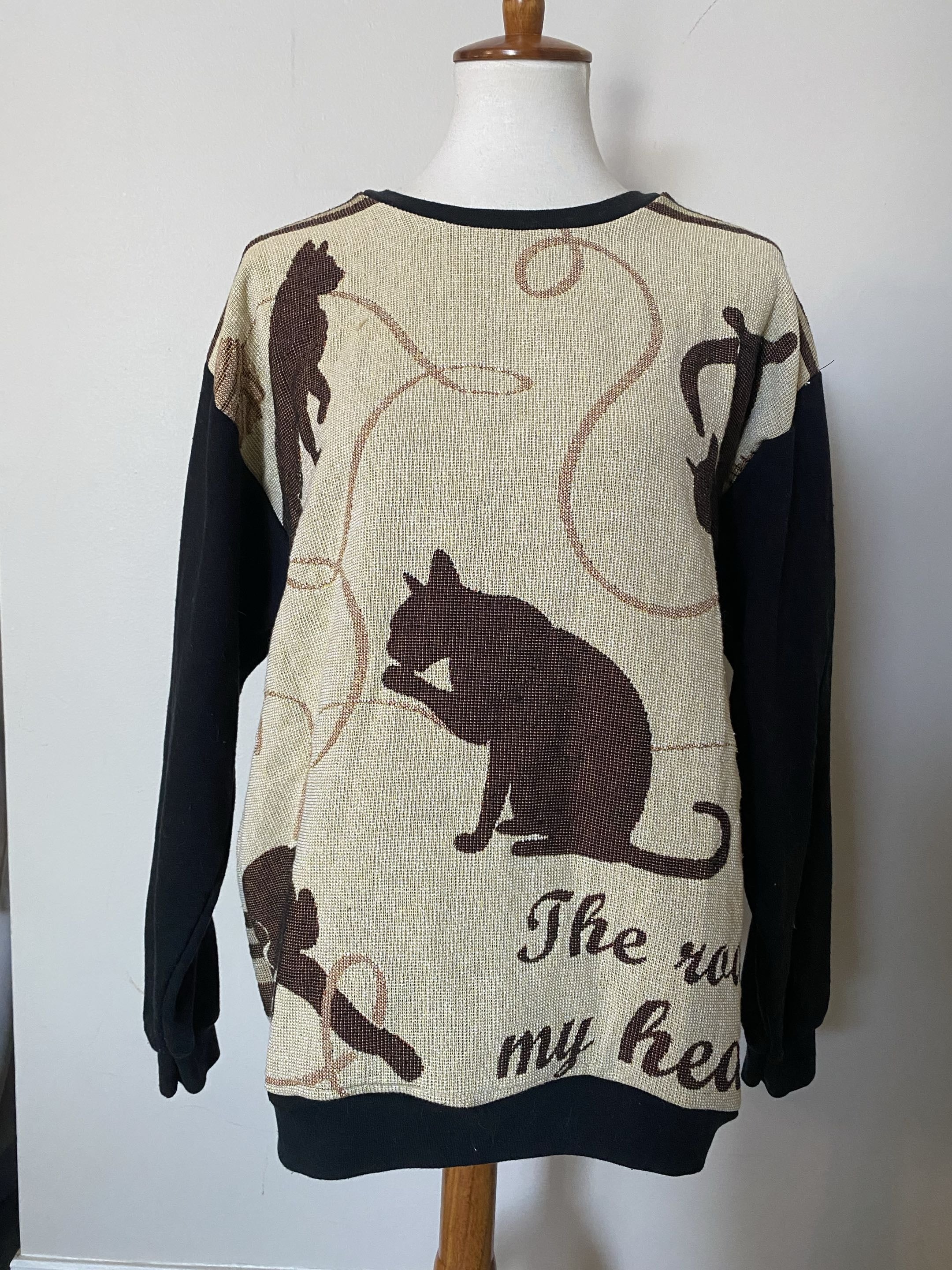 Reworked Cat Blanket Crewneck