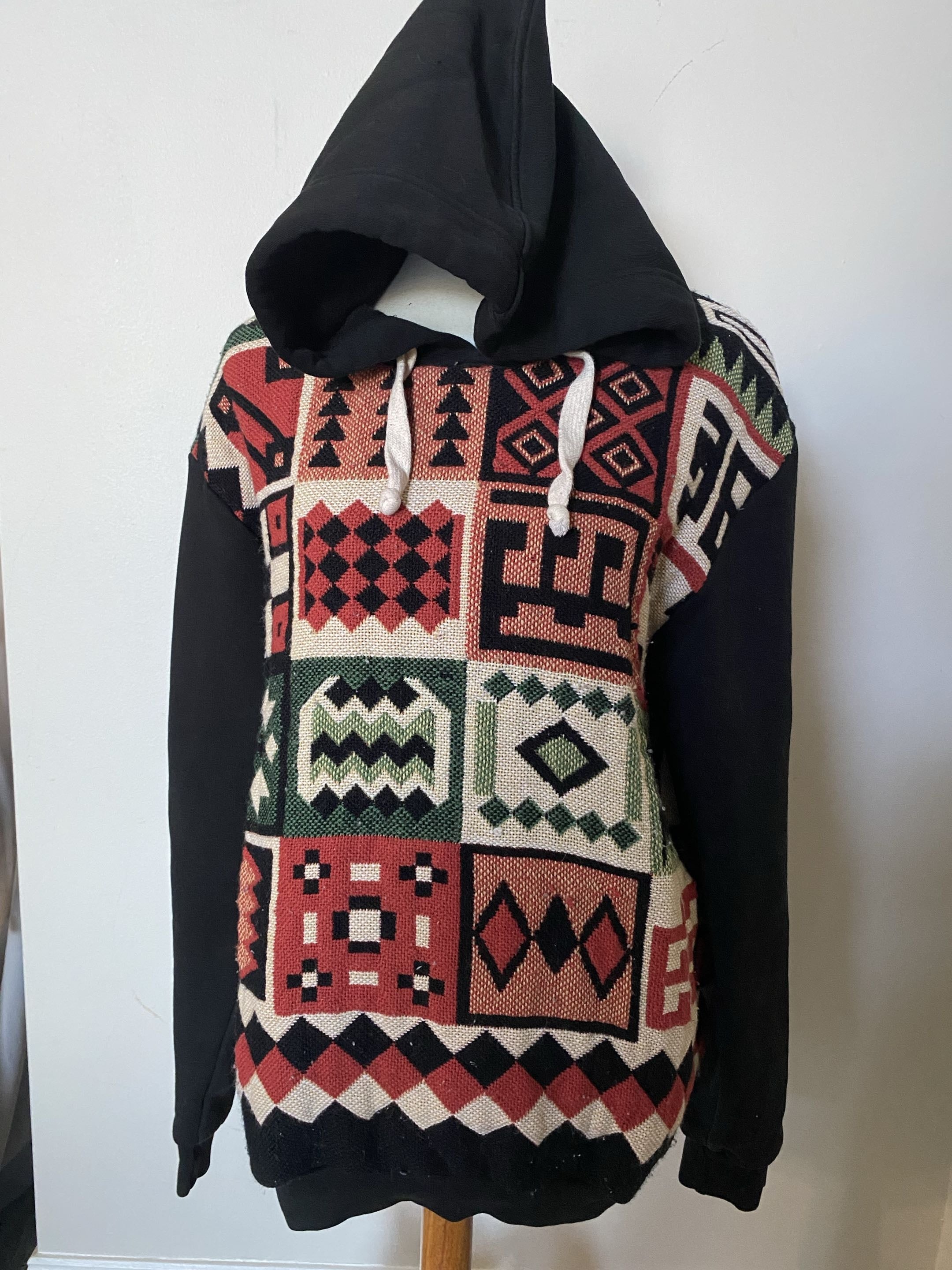Tribal Patchwork Blanket Hoodie