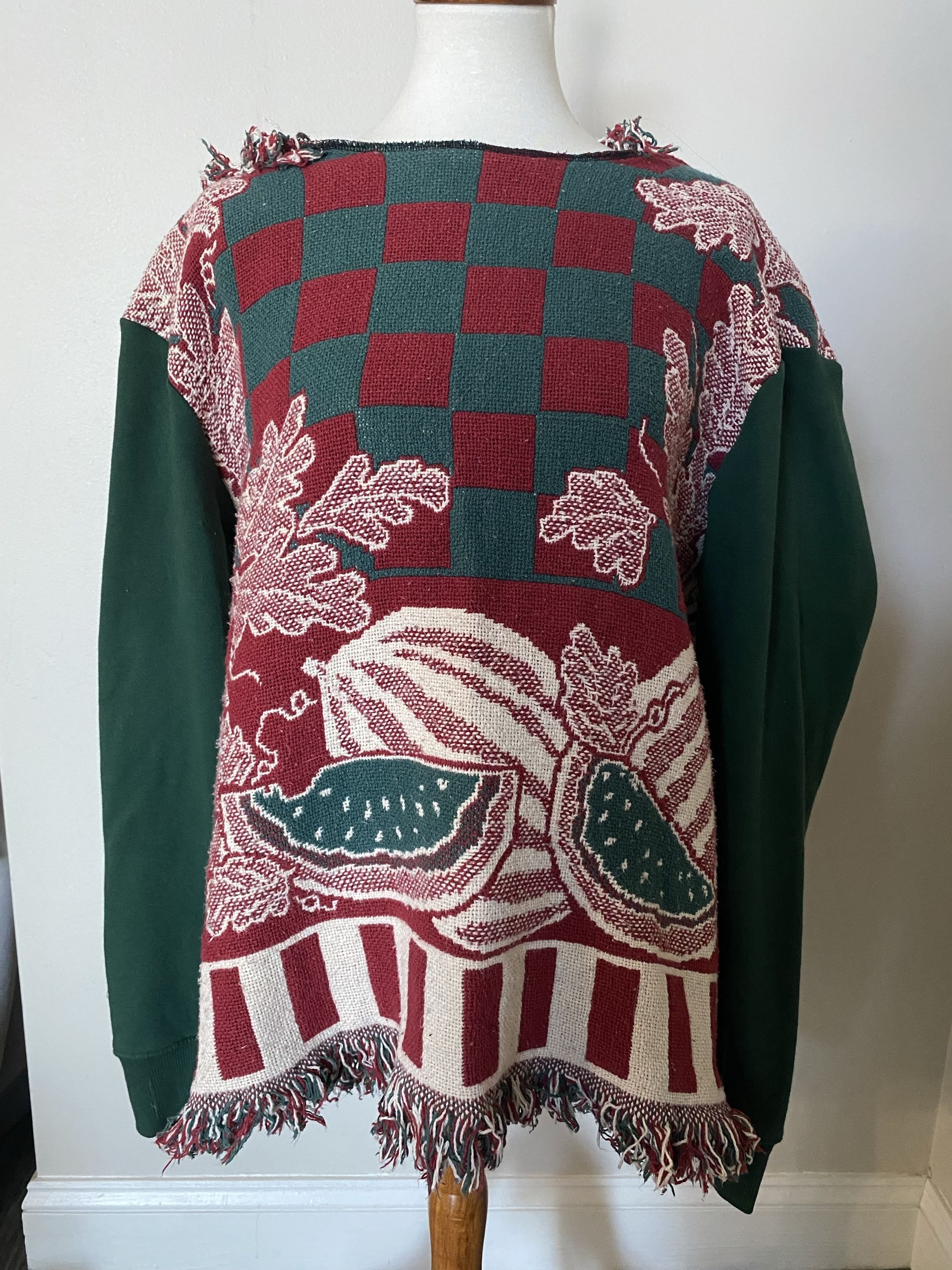 Reworked Watermelon Sugar Blanket Hoodie