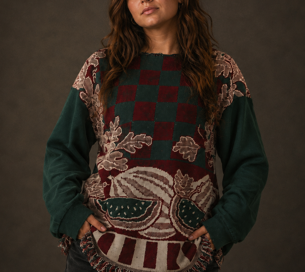 Reworked Watermelon Sugar Blanket Hoodie